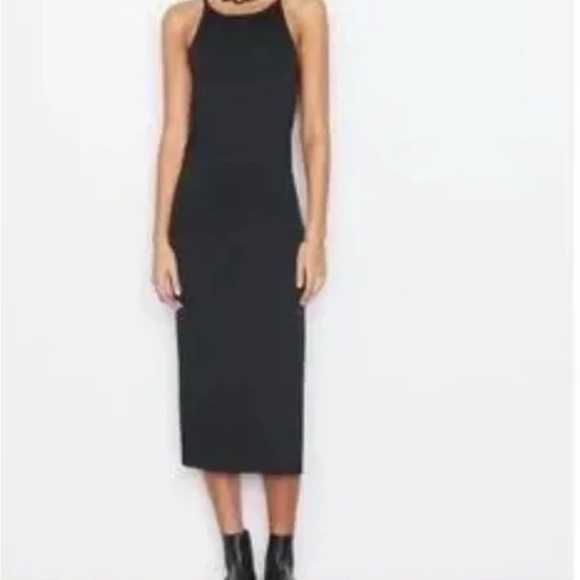 Frame Denim Black Maxi Dress S with built in bra - Picture 2 of 4